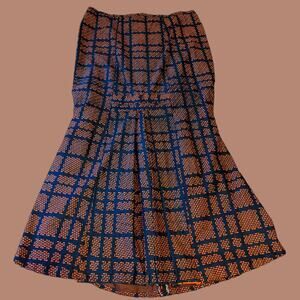 African Kitenge Fabric Flared Maxi Skirt, Never Worn Size 14/16